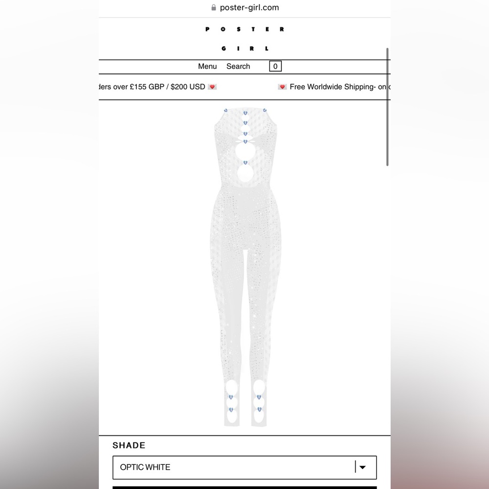 Rhinestoned Janice Jumpsuit Optic white